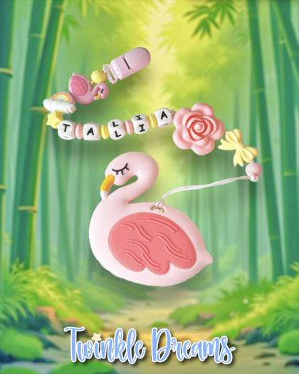 flamingo teether